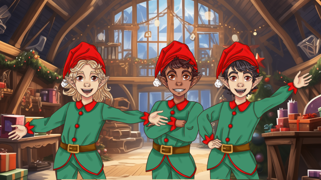 The elves in the middle-grade book series "The Great Christmas Rescue"